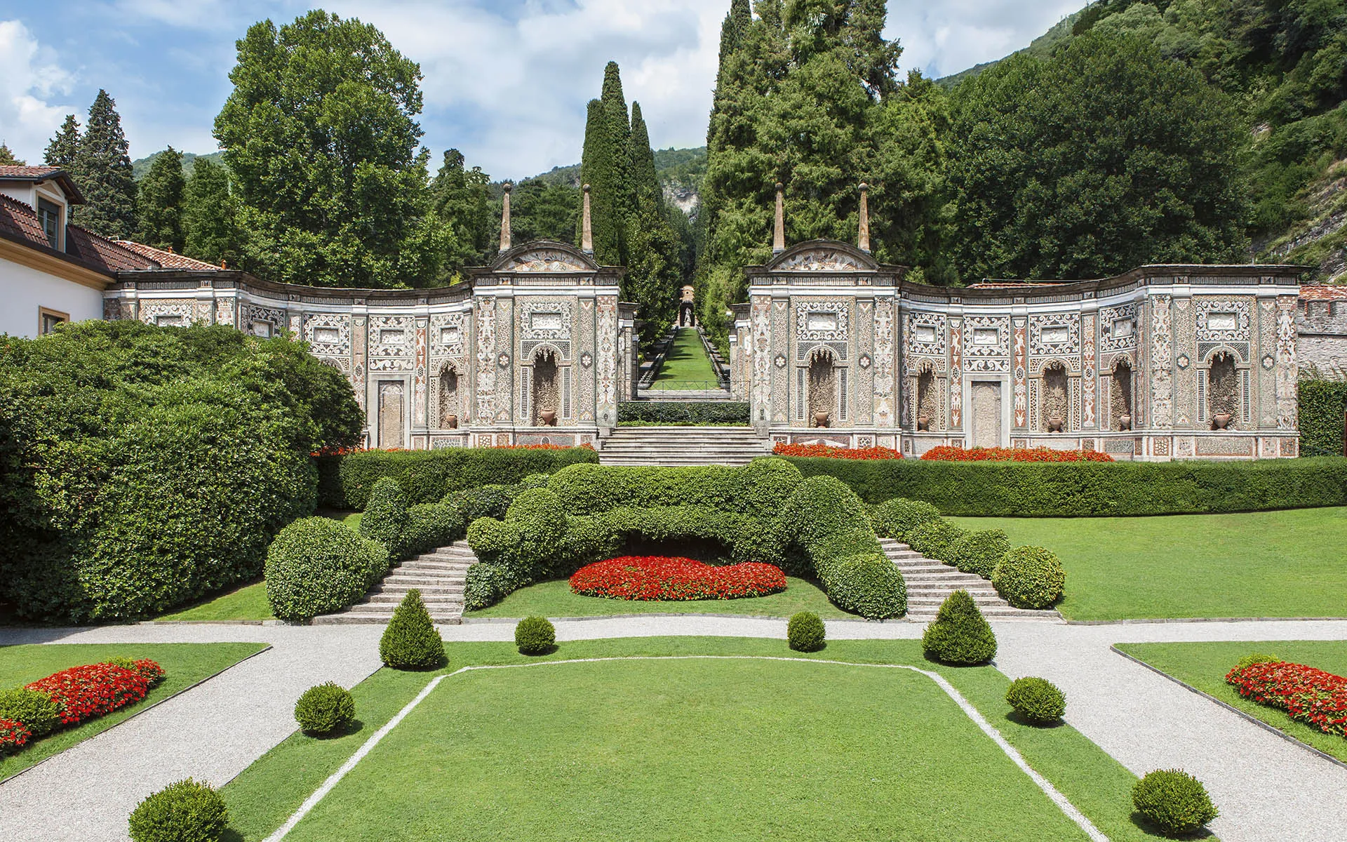 Mosaic terrace detail at Villa d'Este on Lake Como